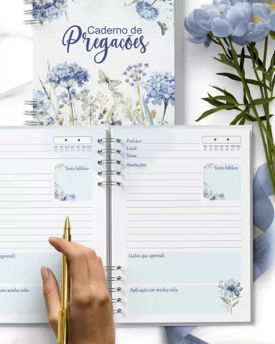  Arquivo Caderno de Pregações Azul – Bicho de Papel 