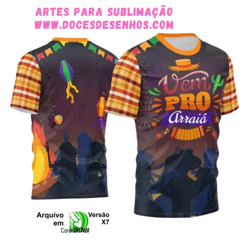 Arte Estampa Camiseta Arraiá 2025 Arte Estampa Camiseta Arraiá 2025