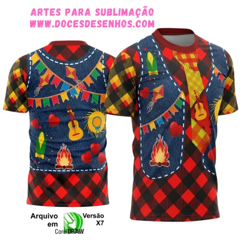  Arte Estampa Camiseta Arraiá 2025