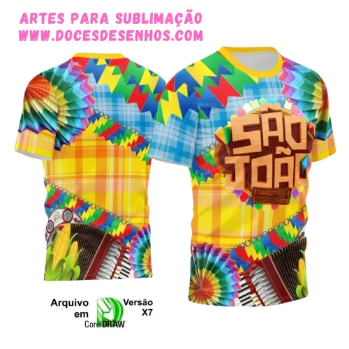 Arte Estampa Camiseta Arraiá 2025 Arte Estampa Camiseta Arraiá 2025