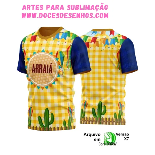 Arte Estampa Camiseta Arraiá 2025 Arte Estampa Camiseta Arraiá 2025