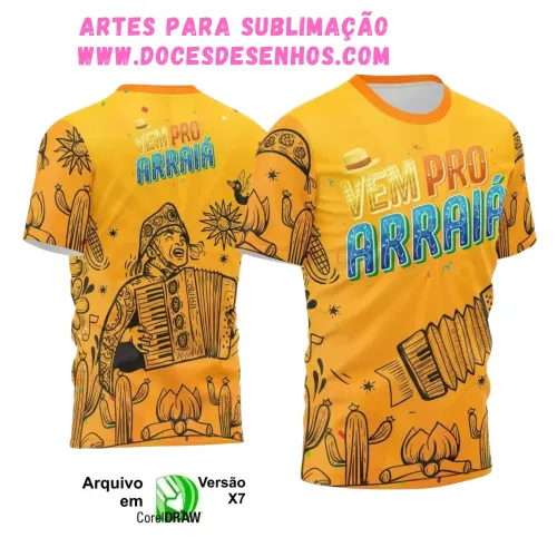 Arte Estampa Camiseta Arraiá 2025 Arte Estampa Camiseta Arraiá 2025