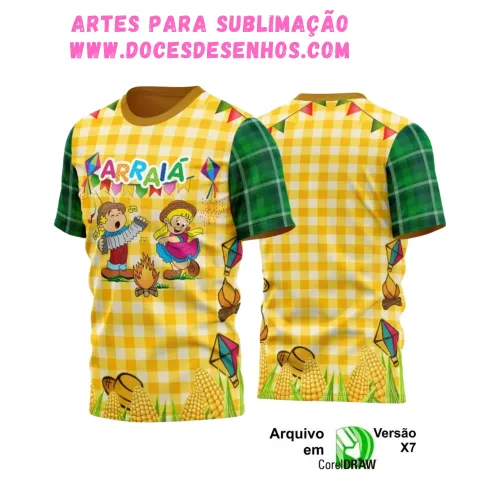 Arte Estampa Camiseta Arraiá 2025 Arte Estampa Camiseta Arraiá 2025