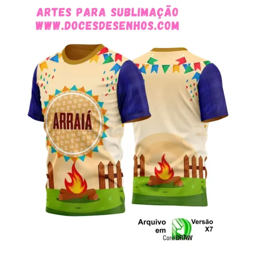 Arte Estampa Camiseta Arraiá 2025 Arte Estampa Camiseta Arraiá 2025