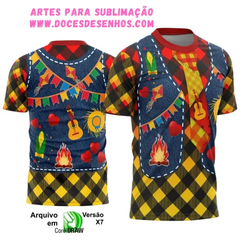  Arte Estampa Camiseta Arraiá 2025