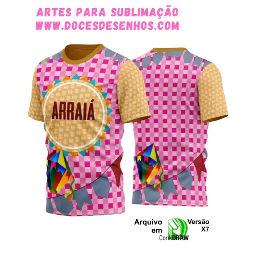 Arte Estampa Camiseta Arraiá 2025 Arte Estampa Camiseta Arraiá 2025