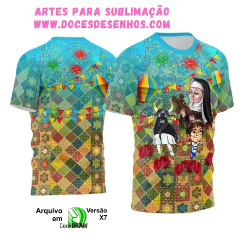 Arte Estampa Camiseta Arraiá 2025 Arte Estampa Camiseta Arraiá 2025