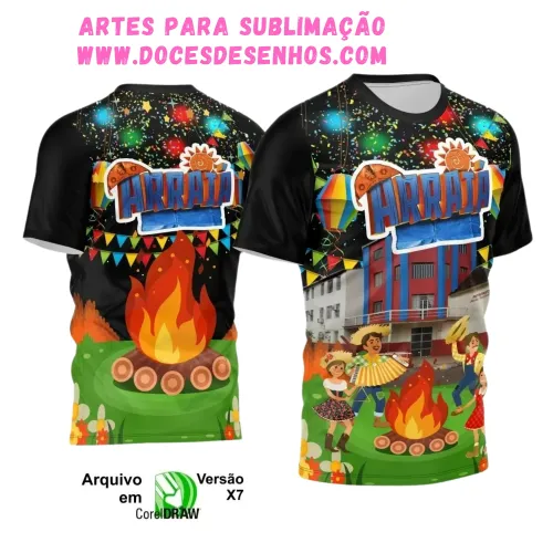 Arte Estampa Camiseta Arraiá 2025 Arte Estampa Camiseta Arraiá 2025