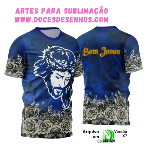 Camisa com Estampa de Jesus Cristo – Arte Religiosa Camisa com Estampa de Jesus Cristo – Arte Religiosa