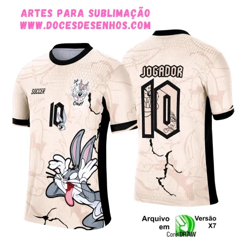 Camiseta de Interclasse 2025 criativa com Pernalonga Camiseta de Interclasse 2025 criativa com Pernalonga