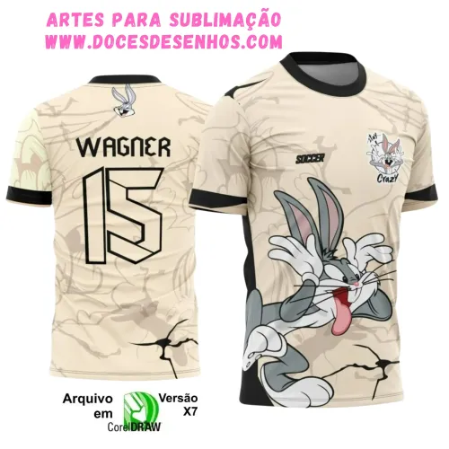 Camiseta de Interclasse 2025 criativa com Pernalonga Camiseta de Interclasse 2025 criativa com Pernalonga