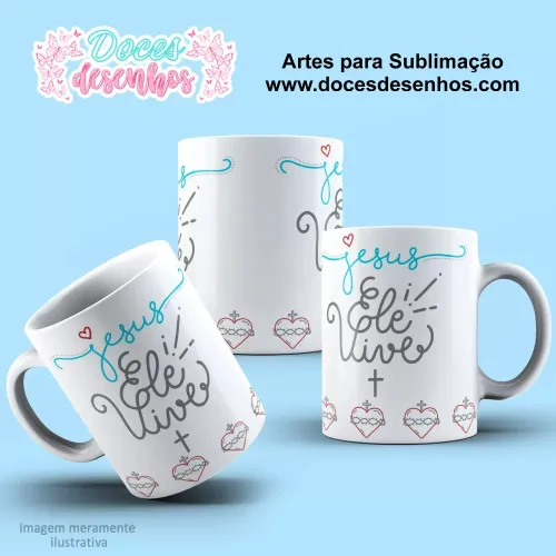 Caneca Jesus Sublimação – Estampa Religiosa Exclusiva Caneca Jesus Sublimação – Estampa Religiosa Exclusiva