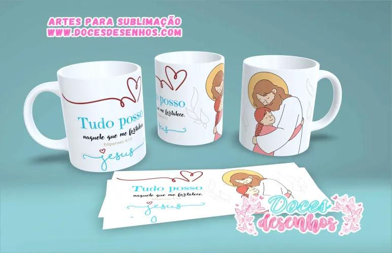 Caneca Jesus Sublimação – Estampa Religiosa Exclusiva Caneca Jesus Sublimação – Estampa Religiosa Exclusiva