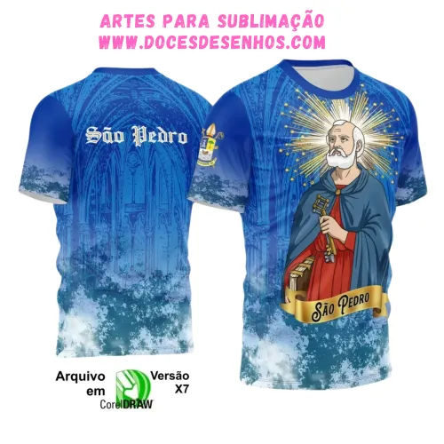 São Pedro 2025 – Camiseta Religiosa Estampada São Pedro 2025 – Camiseta Religiosa Estampada
