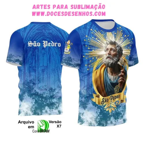 São Pedro 2025 – Camiseta Religiosa Estampada São Pedro 2025 – Camiseta Religiosa Estampada