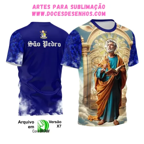 São Pedro 2025 – Camiseta Religiosa Estampada São Pedro 2025 – Camiseta Religiosa Estampada