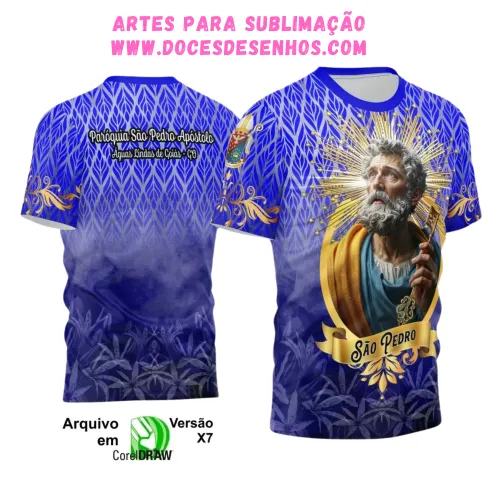 São Pedro 2025 – Camiseta Religiosa Estampada São Pedro 2025 – Camiseta Religiosa Estampada