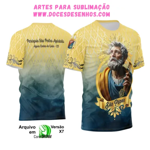 São Pedro 2025 – Camiseta Religiosa Estampada São Pedro 2025 – Camiseta Religiosa Estampada