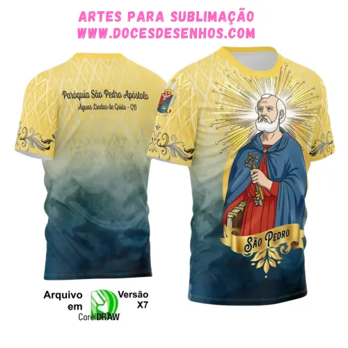 São Pedro 2025 – Camiseta Religiosa Estampada São Pedro 2025 – Camiseta Religiosa Estampada