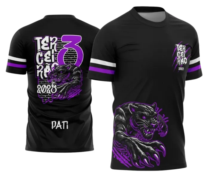  Uniforme Escolar 2025 com Estampa Pantera do Terceirão