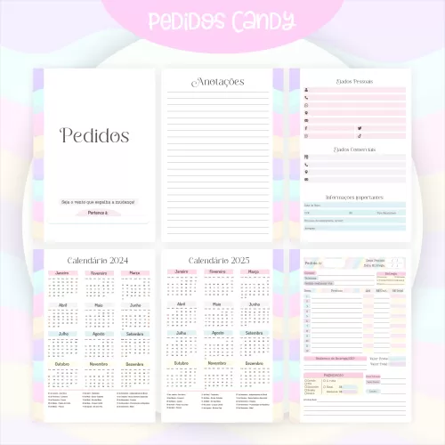 2 Cadernos de Pedidos – Candy – Pamella Vieira