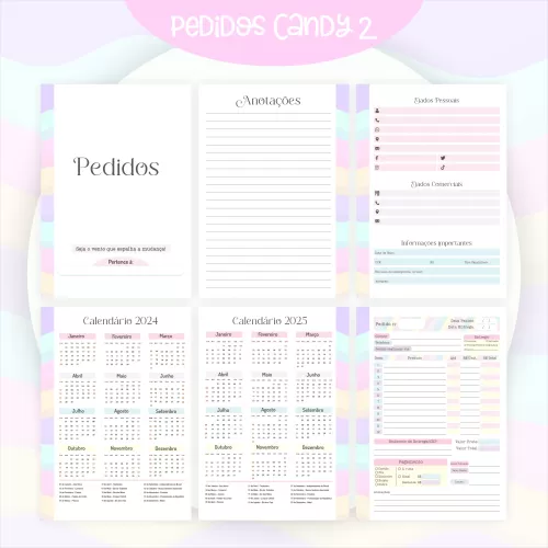 2 Cadernos de Pedidos – Candy – Pamella Vieira