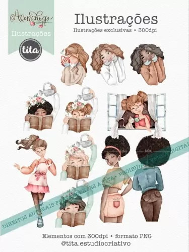 Aconchego – Combo Ilustrações – Tita
