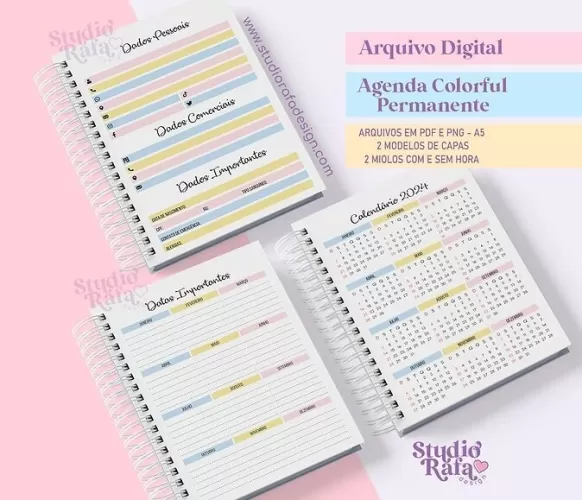 Agenda Permanente Colorful 2024 (Rafa)