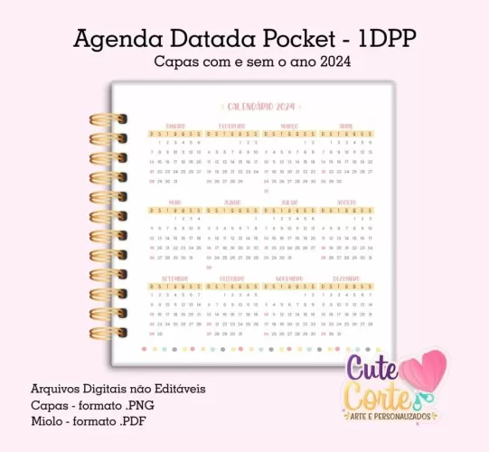 Agenda Pocket Escolar 1DPP/2024 + Permanente
