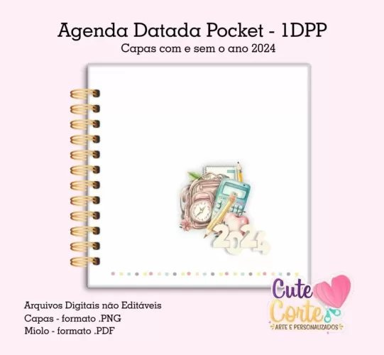 Agenda Pocket Escolar 1DPP/2024 + Permanente