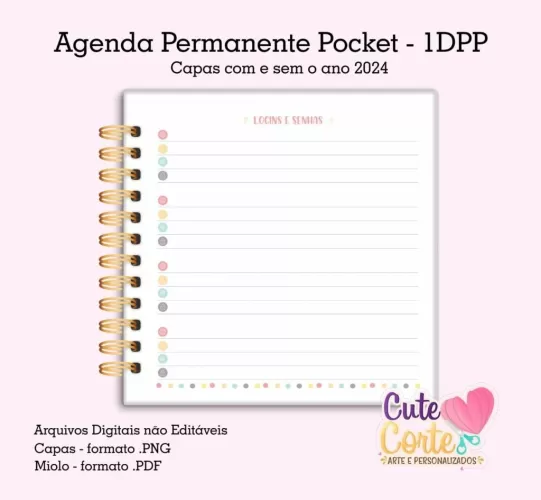 Agenda Pocket Escolar 1DPP/2024 + Permanente