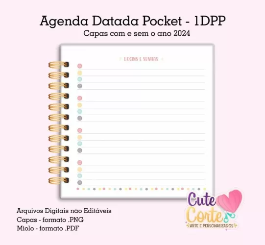 Agenda Pocket Escolar 1DPP/2024 + Permanente