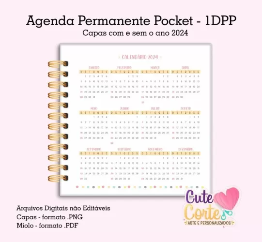 Agenda Pocket Escolar 1DPP/2024 + Permanente