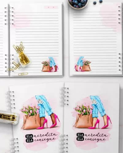 Arquivo – 20 Capas 20 Miolos e 9 Lettering Coleção Fashion Girl – Bicho Papel