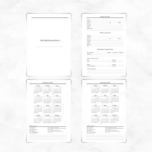 Arquivo Digital Agenda Corporativa Office Diária datada 2024 +9 capas – Carinas Paper