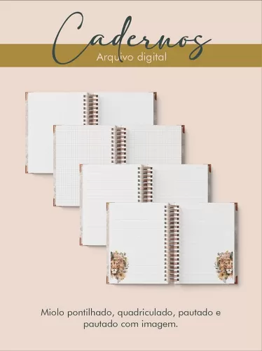 Arquivo Digital Caderno – A5 e A6 – Perfeito Miolo