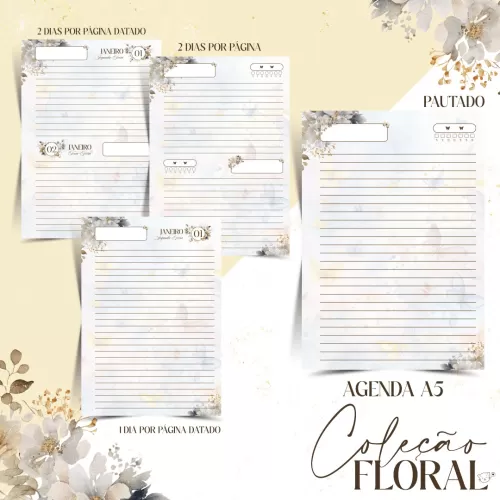 Arquivo Digital – Coleção Floral Agendas 2024 – Chelly