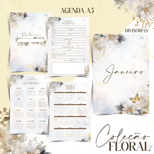 Arquivo Digital – Coleção Floral Agendas 2024 – Chelly