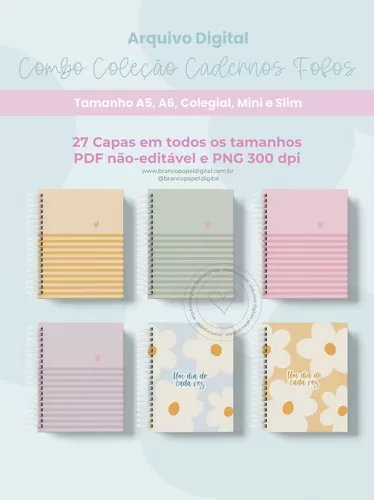 Arquivo Digital – Combo Coleção Cadernos Fofos – Branco De Papel