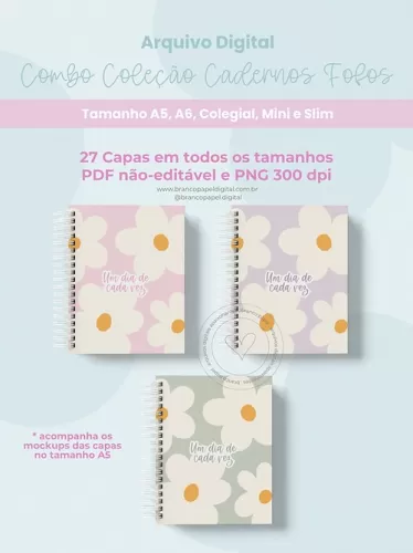 Arquivo Digital – Combo Coleção Cadernos Fofos – Branco De Papel
