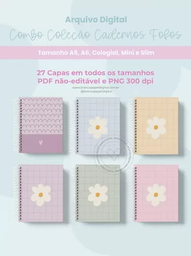 Arquivo Digital – Combo Coleção Cadernos Fofos – Branco De Papel