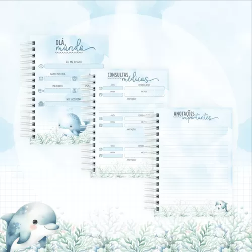 Arquivo Digital – Maternidade | Fundo Do Mar – Encadernação – Letterinhas