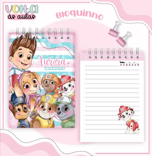 Arquivo Digital – Meninas | Patrulha Canina – Volta Às Aulas 2024 – Lina Criativa