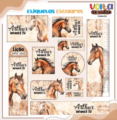 Arquivo Digital – Meninos | Cavalos – Volta Às Aulas 2024 – Lina Criativa