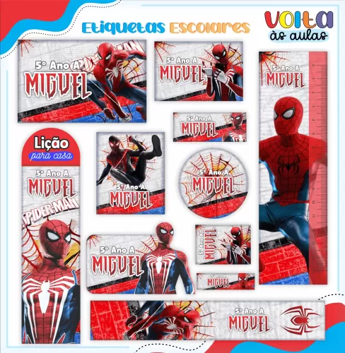 Arquivo Digital – Meninos | Homem Aranha – Volta Às Aulas 2024 – Lina Criativa