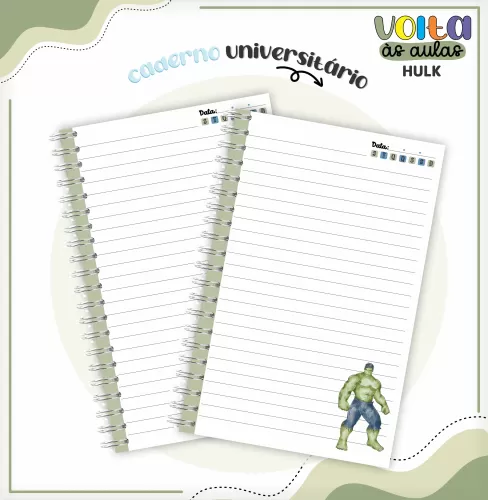 Arquivo Digital – Meninos | Hulk – Volta às Aulas 2024 – Lina Criativa