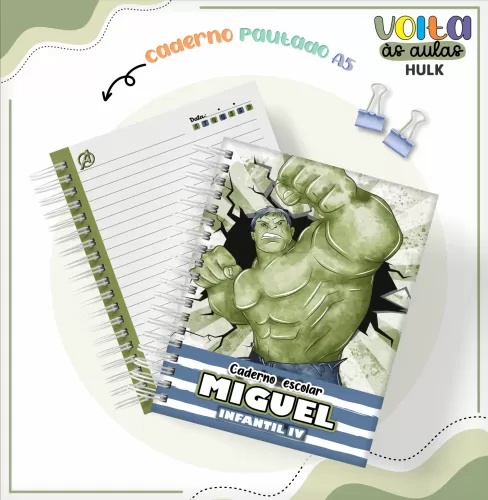 Arquivo Digital – Meninos | Hulk – Volta às Aulas 2024 – Lina Criativa