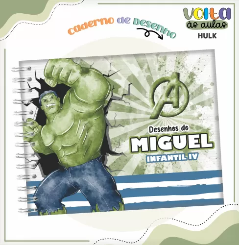 Arquivo Digital – Meninos | Hulk – Volta às Aulas 2024 – Lina Criativa