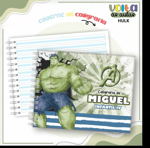 Arquivo Digital – Meninos | Hulk – Volta às Aulas 2024 – Lina Criativa