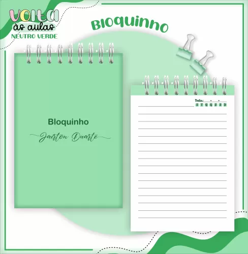 Arquivo Digital – Meninos | Neutro Verde – Volta às Aulas – Lina Criativa